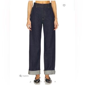 FRAME trapunto trouser dark wash color rinse size 30